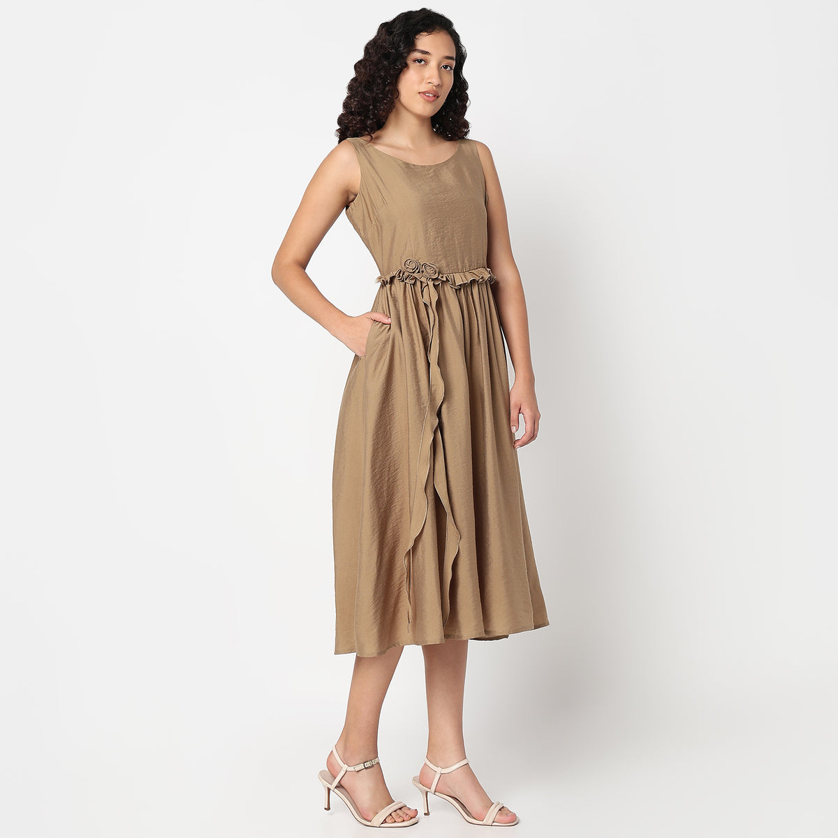 Betty Flared Floral Corsage Dress