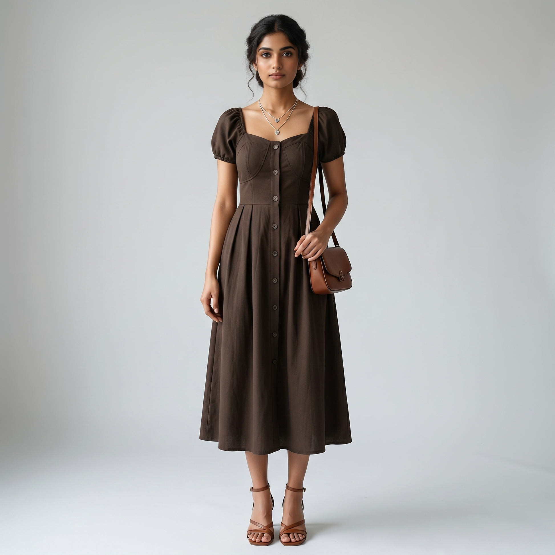Solid Flared Dress