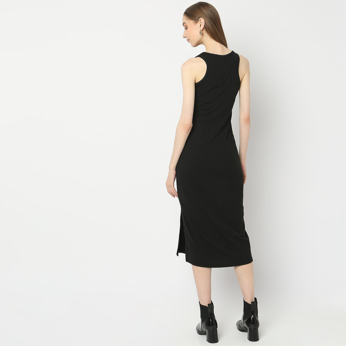 Slim Fit Solid Dress