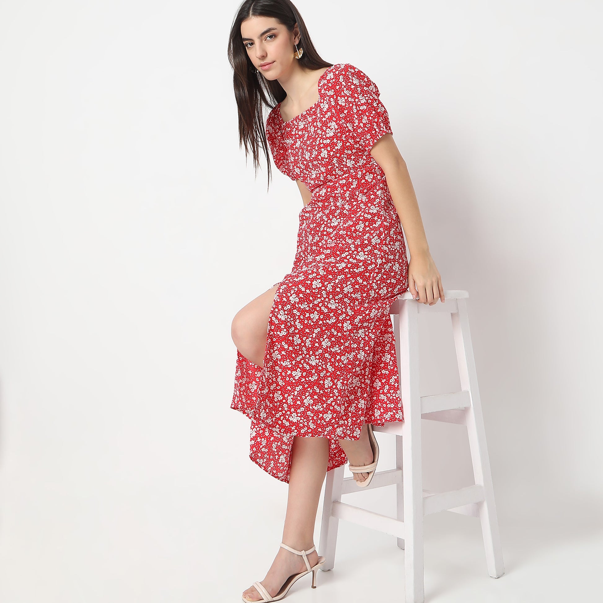 Flare Fit Printed Dress