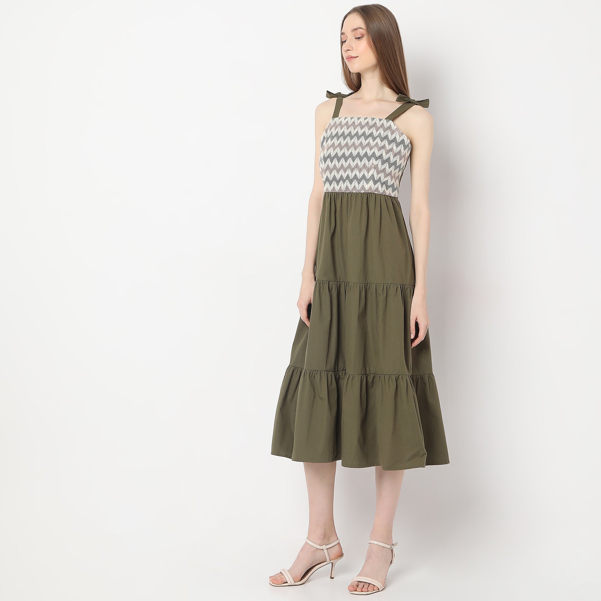 Tear Flare Knee Length Betty Dress – Style Union