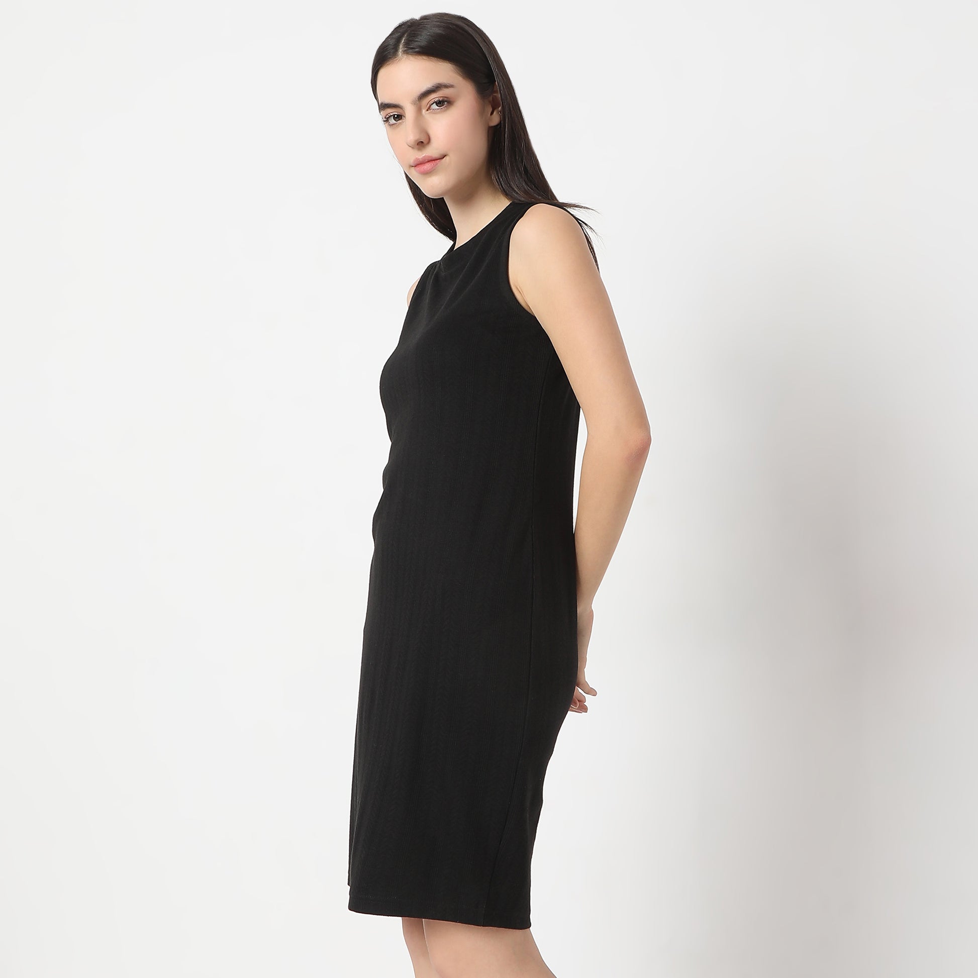 Slim Fit Solid Dress