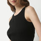Slim Fit Solid Round Neck Dress