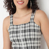 Checkered Cotton Polyester Dress