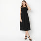 Flare Fit Solid Square Neck Dress