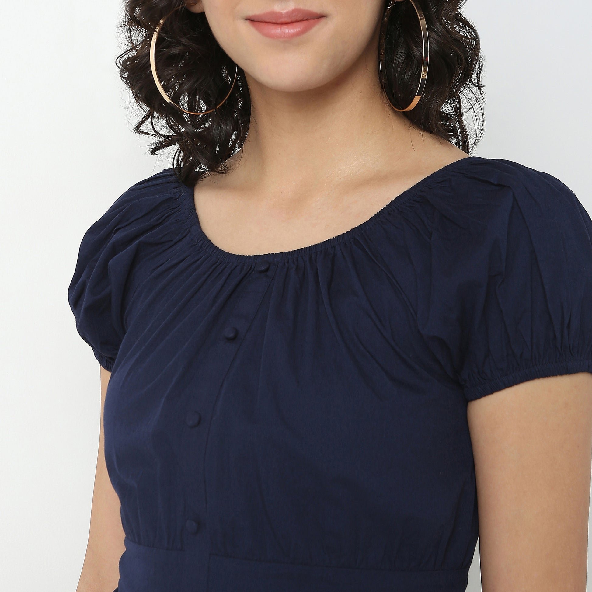 Cotton Fabric Flare Dress