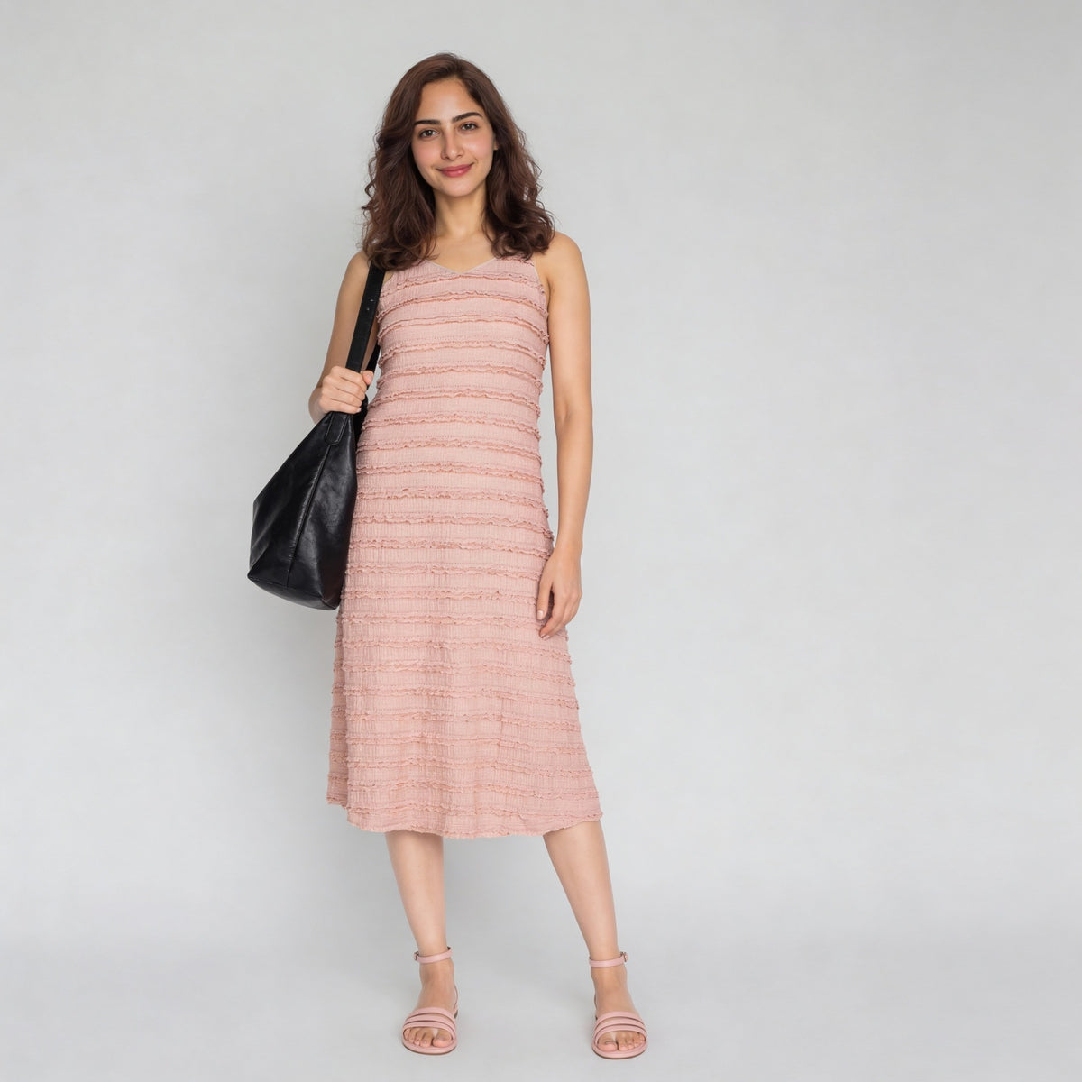 Polyester Spandex Structured Sleeveless Dress