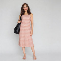 Polyester Spandex Structured Sleeveless Dress