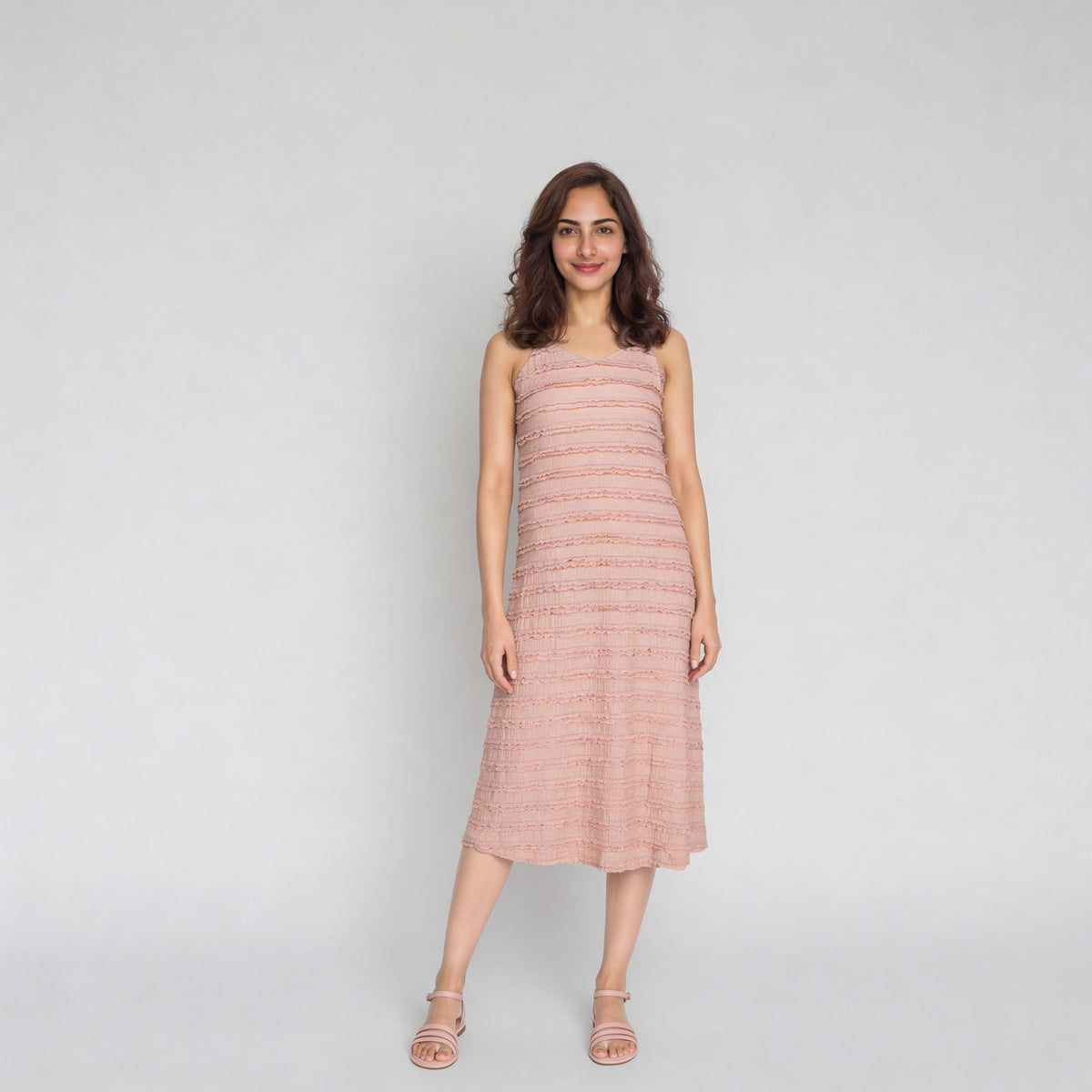 Polyester Spandex Structured Sleeveless Dress