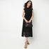 High Neck Mesh Dress With Handkerchief Hem