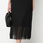 High Neck Mesh Dress With Handkerchief Hem
