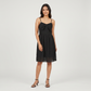 Solid V-Neck Flared Dress