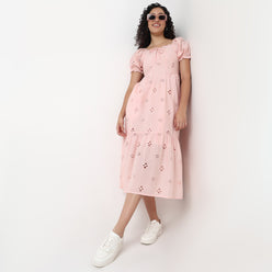 Cotton Maxi Dress With Schfilli