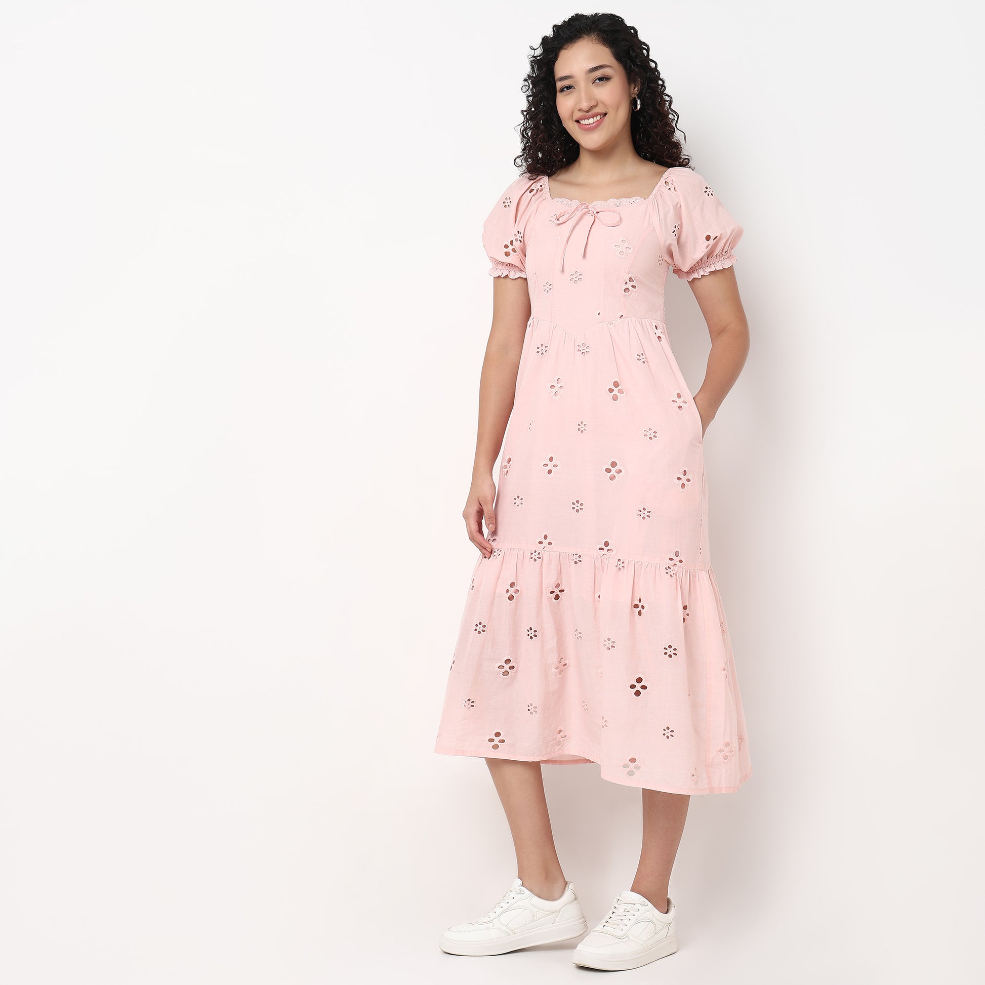 Cotton Maxi Dress With Schfilli