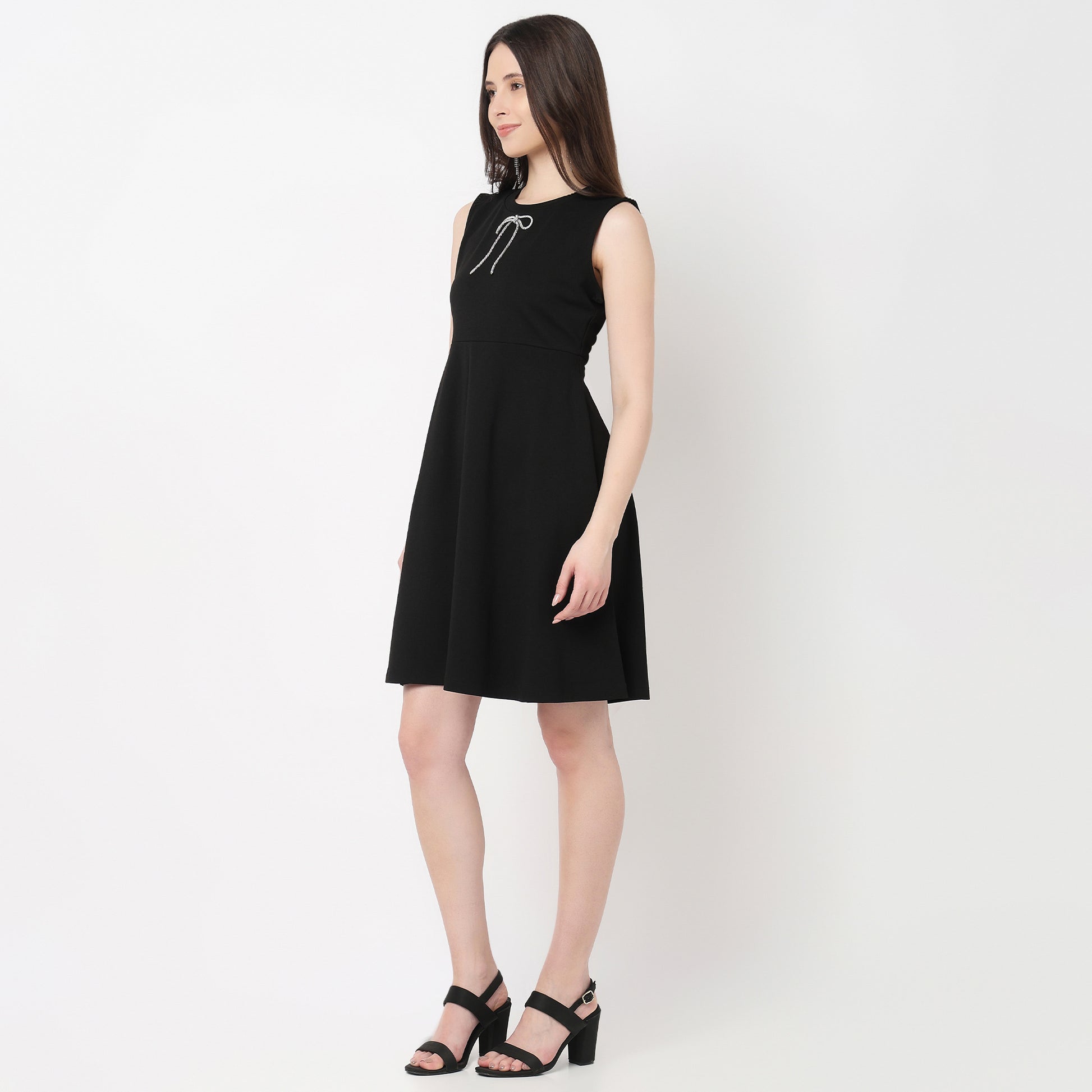 A Line Betty Dress With Bow Detail