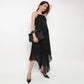Silver Striped Dress With Rhinestone Strap