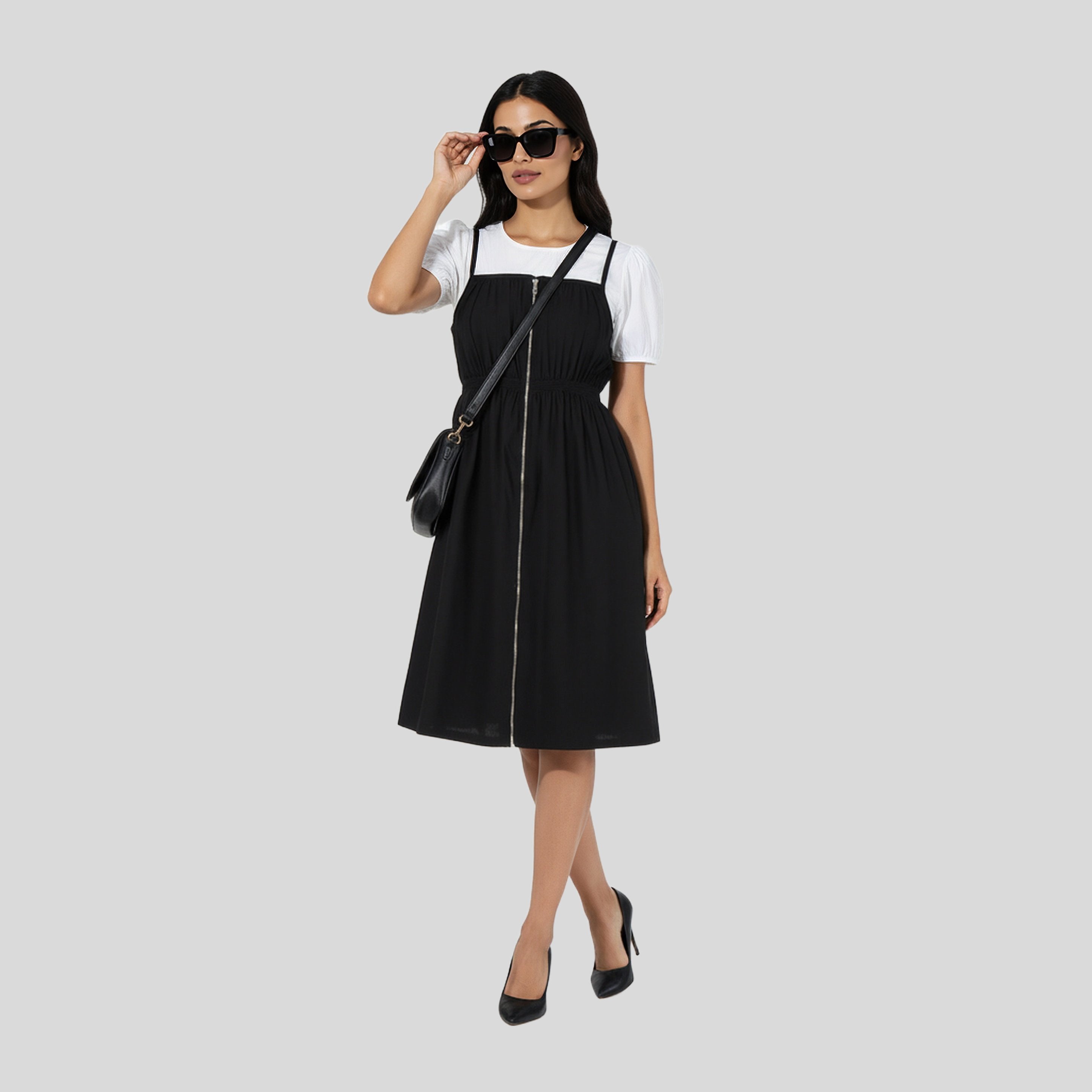 Cotton Betty Dress With Metal Zipper