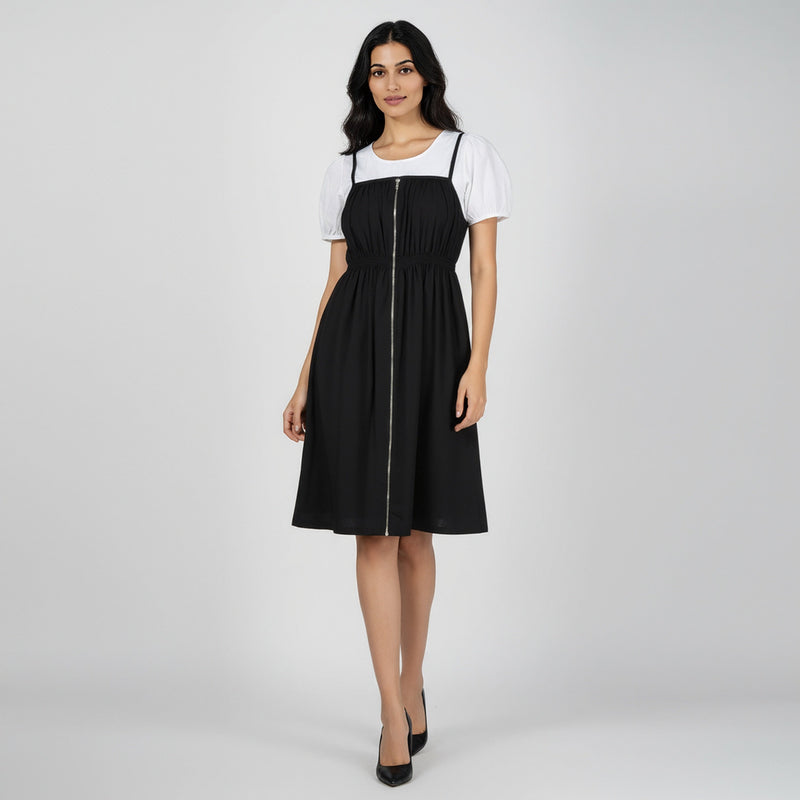 Cotton Betty Dress With Metal Zipper