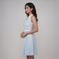 Halter Neck Sleeveless Flared Dress