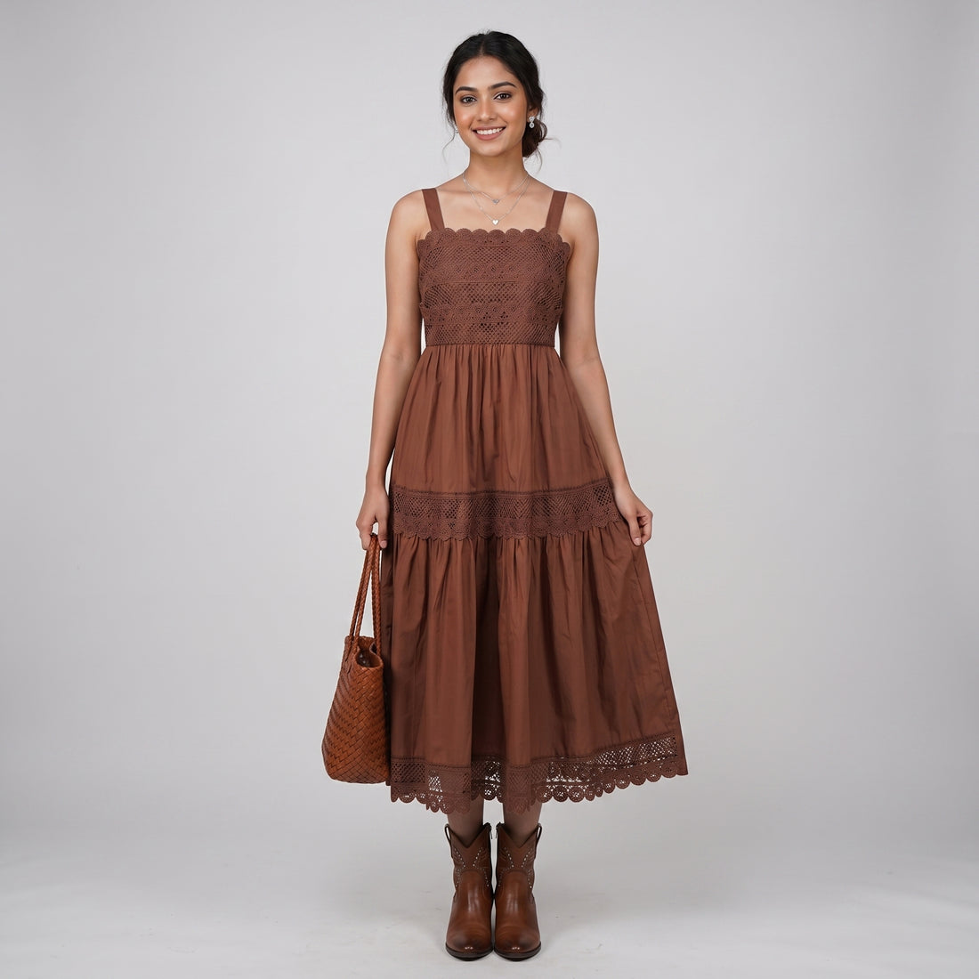 Cotto Flare Strappy Dress