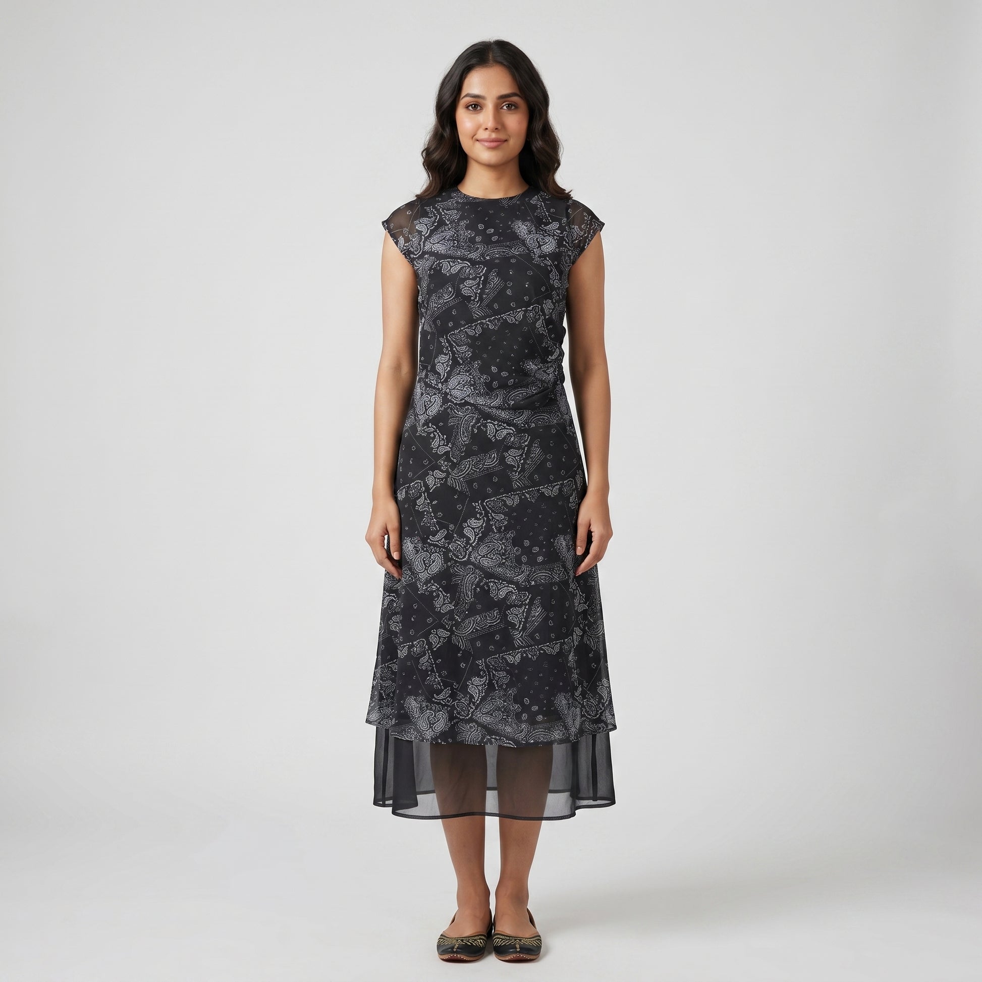 Printed Flared Dress