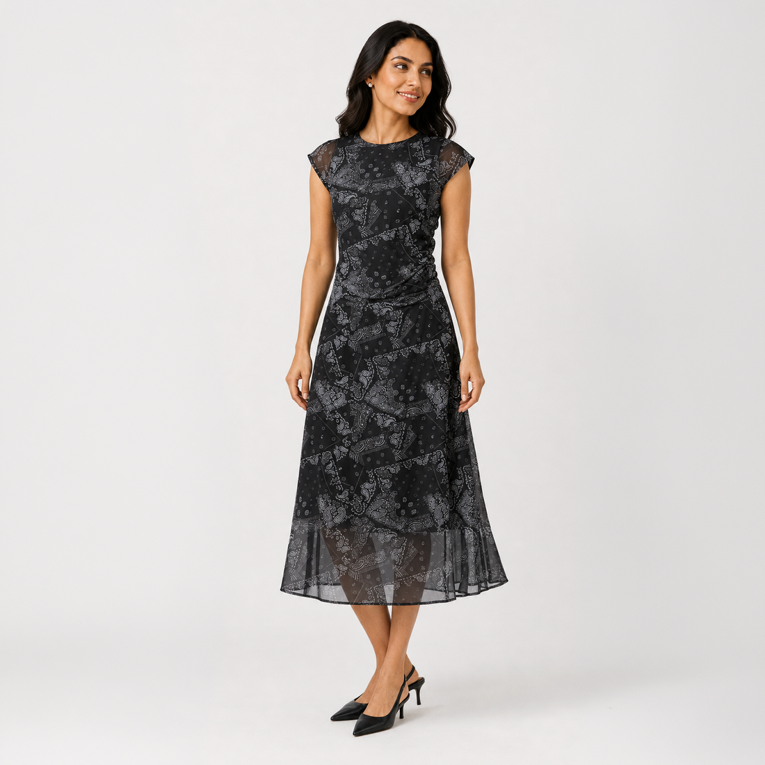 Printed Flared Dress