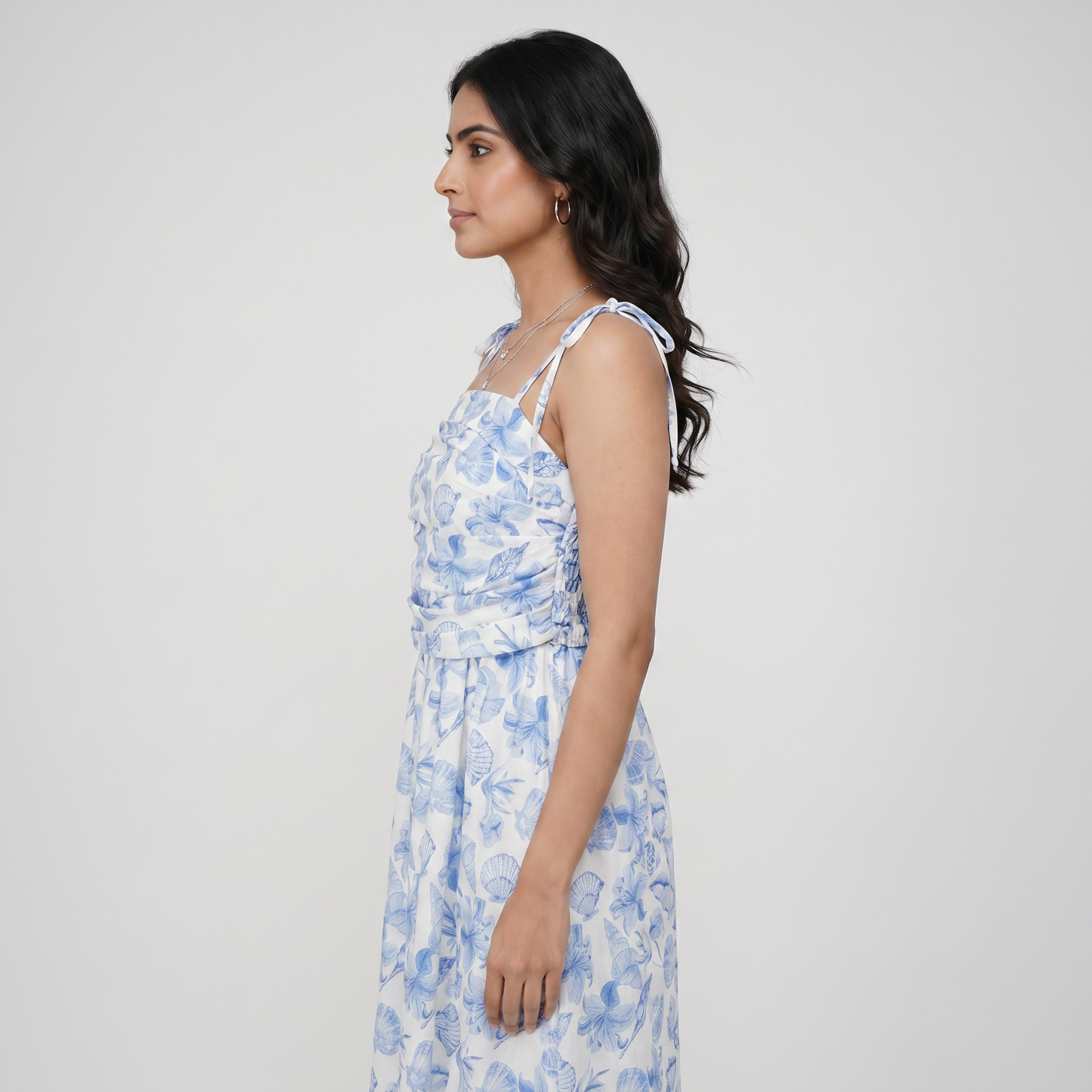 Printed Flared Strappy Dress