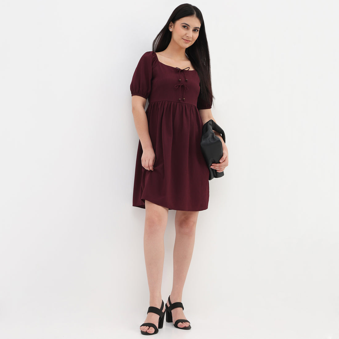 Solid Flared Dress