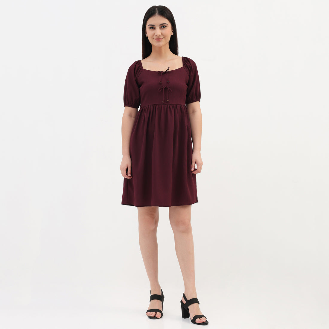 Solid Flared Dress