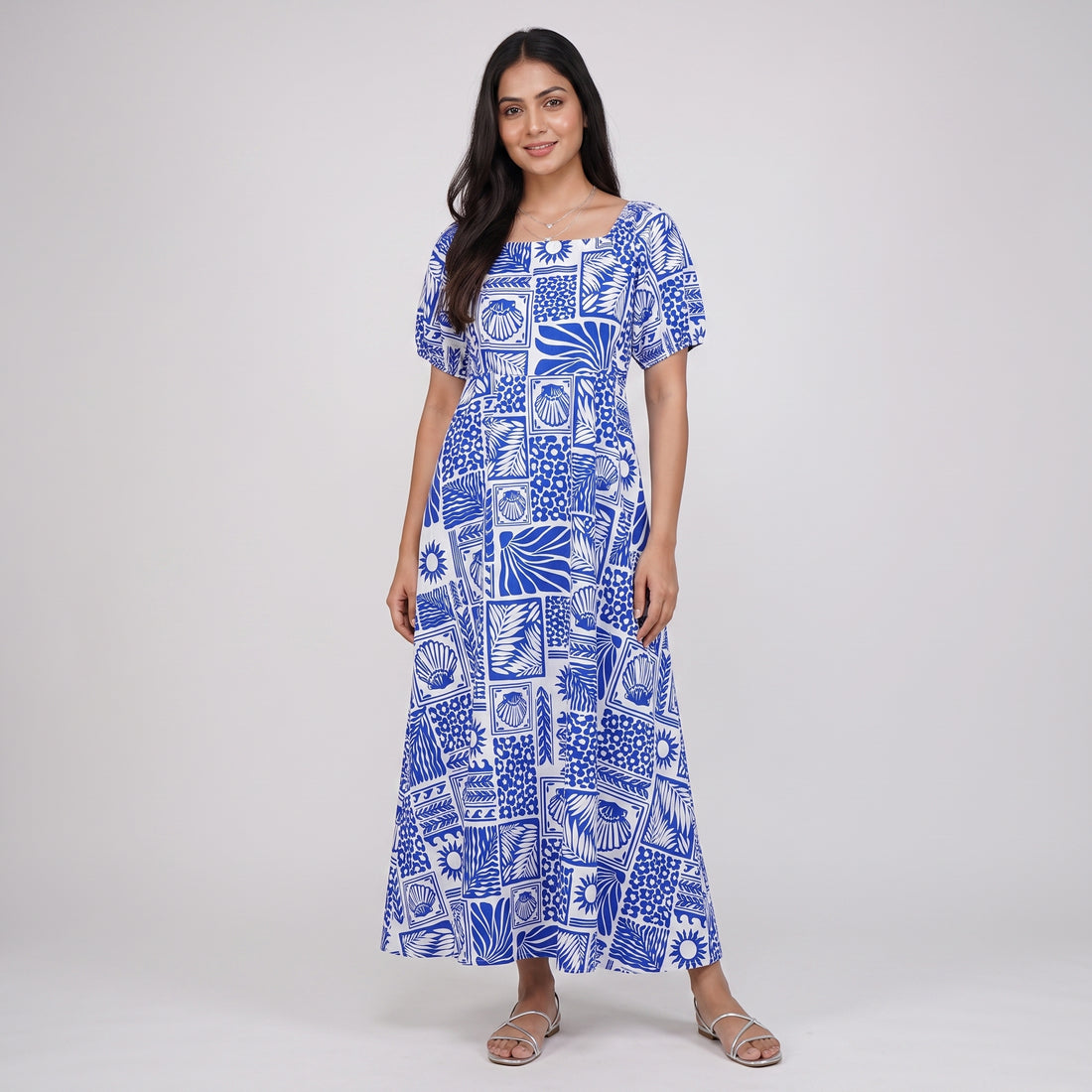 Printed Flared Dress