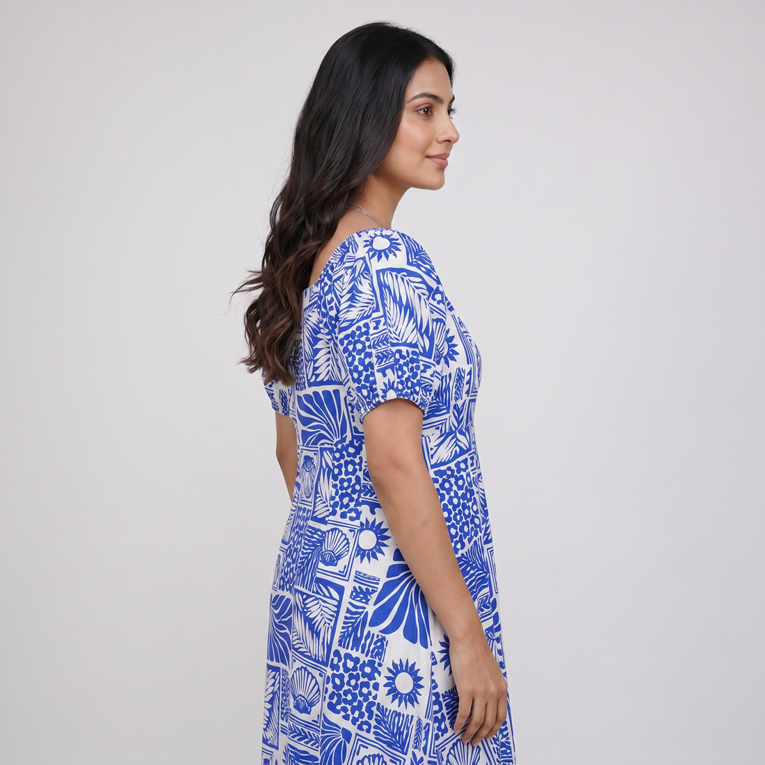 Printed Flared Dress