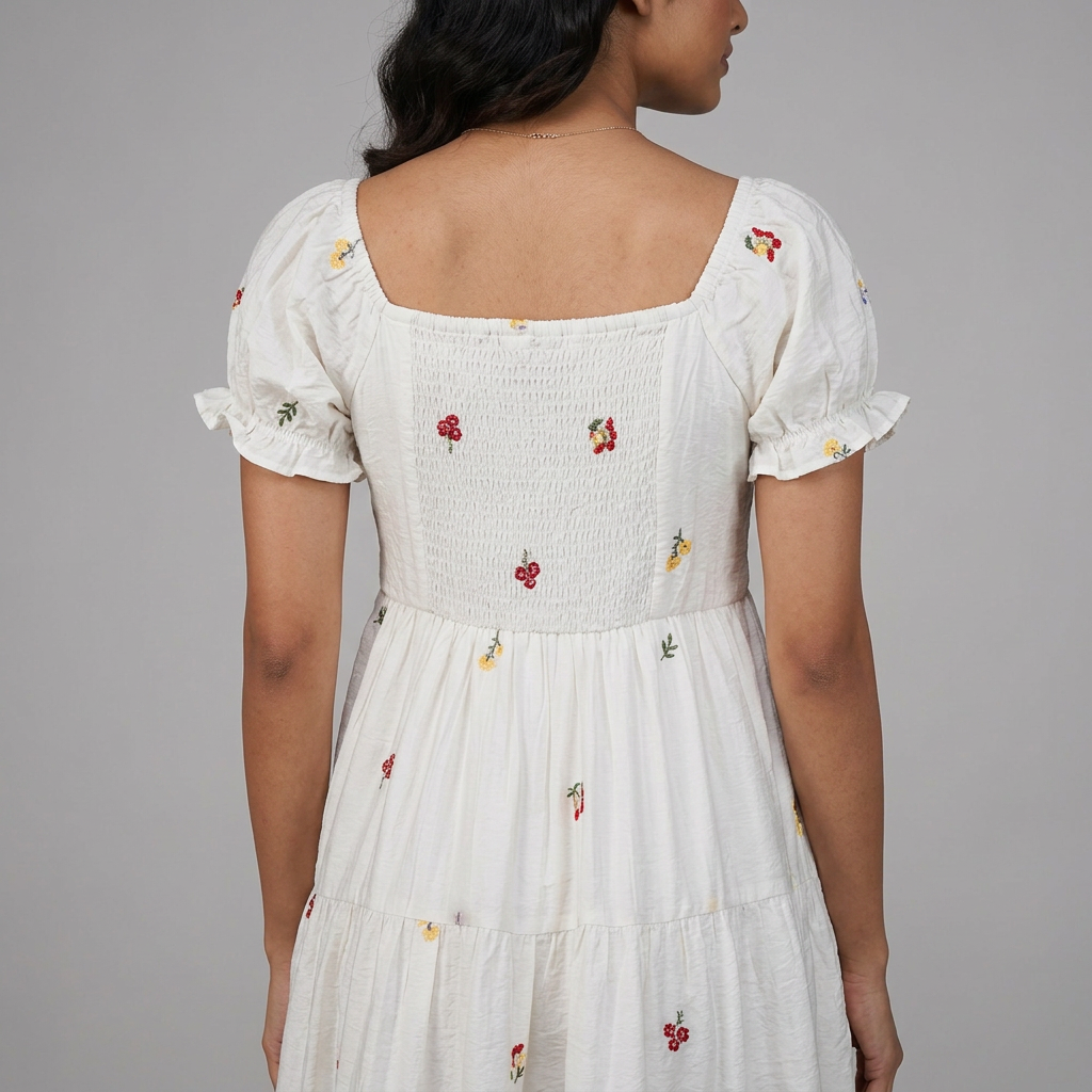 Embroidered Flared Betty Dress