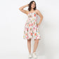 Cotton Printed Flared Dress