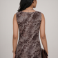 Printed Cowl Neck Slim Fit Dress