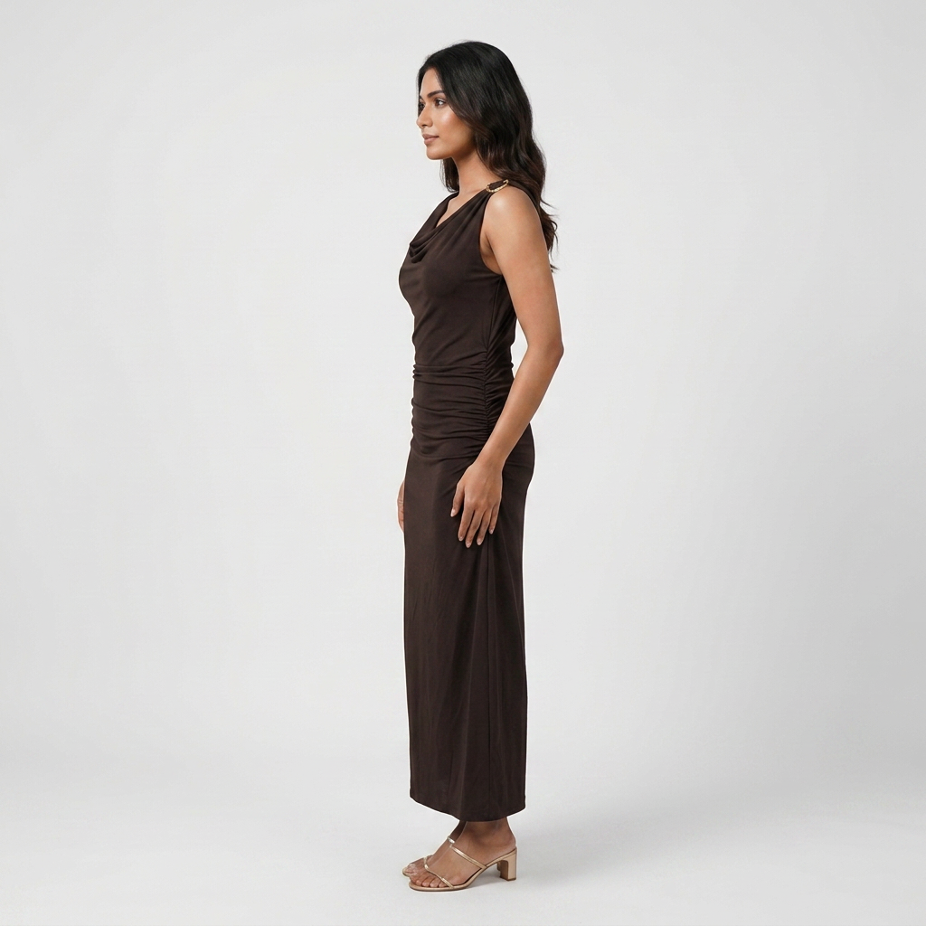 Solid Sleeveless Slim Fit Dress