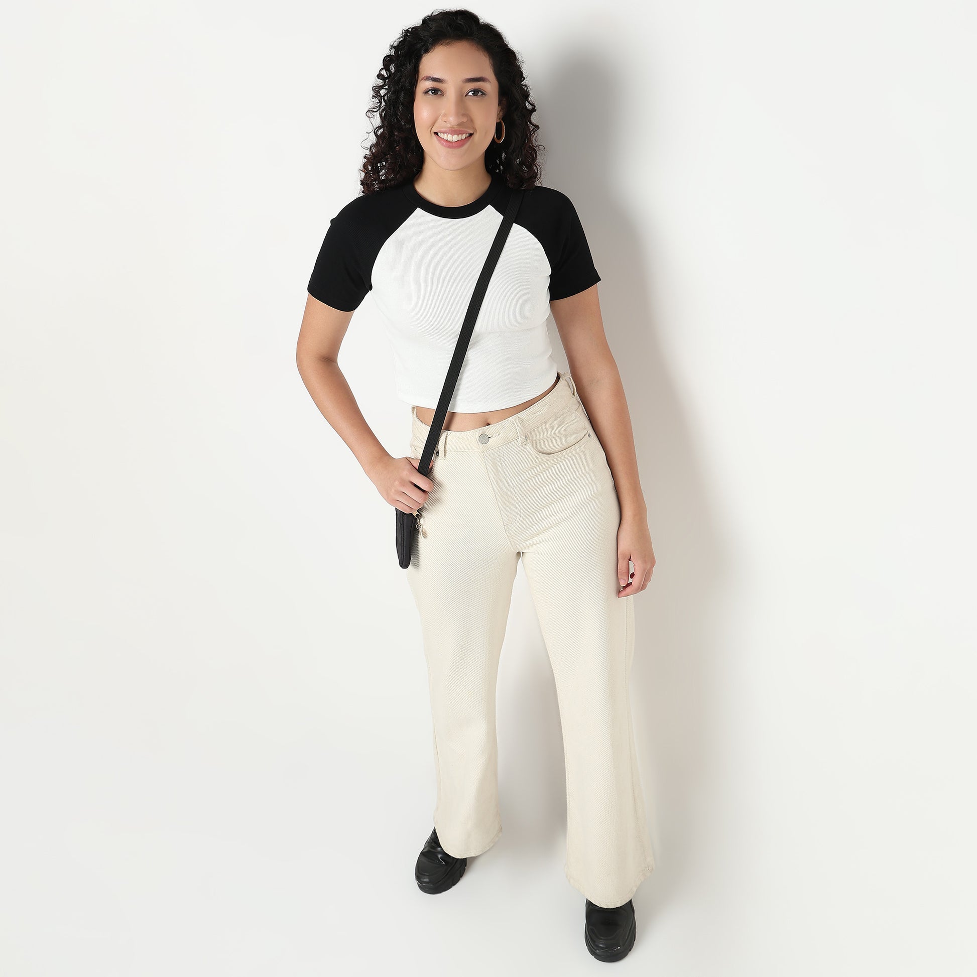 Buy Women Fitted Solid Short Sleeve T-Shirt  - Style Union