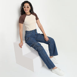 Buy Women Fitted Solid Short Sleeve T-Shirt  - Style Union