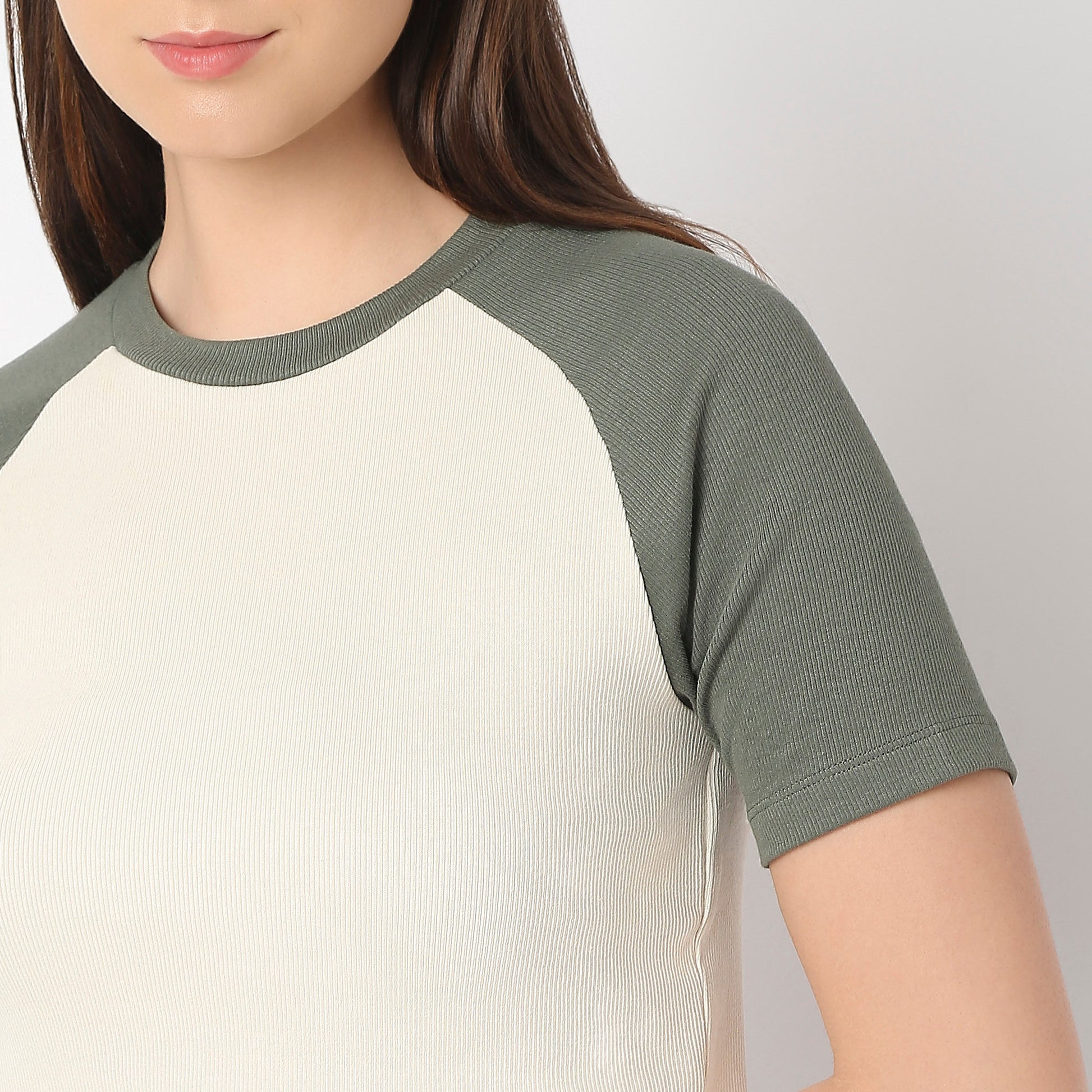 Buy Women Fitted Solid Short Sleeve T-Shirt  - Style Union