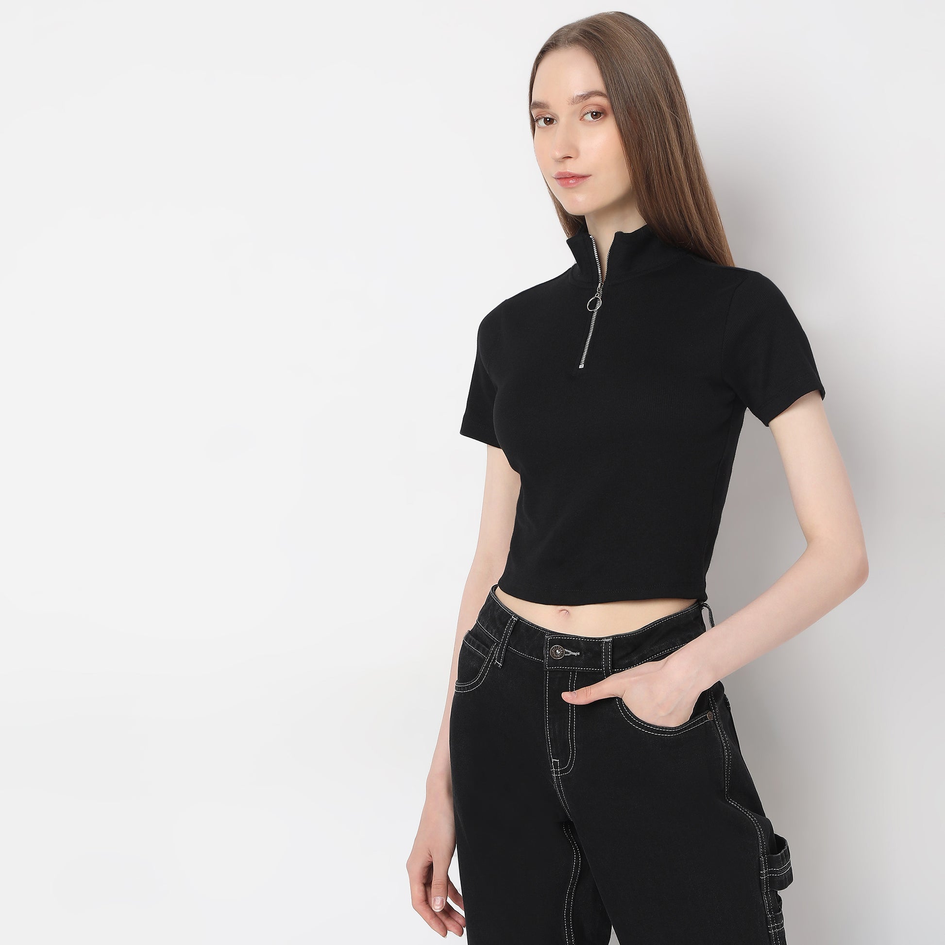 Regular Fit Solid T-Shirt