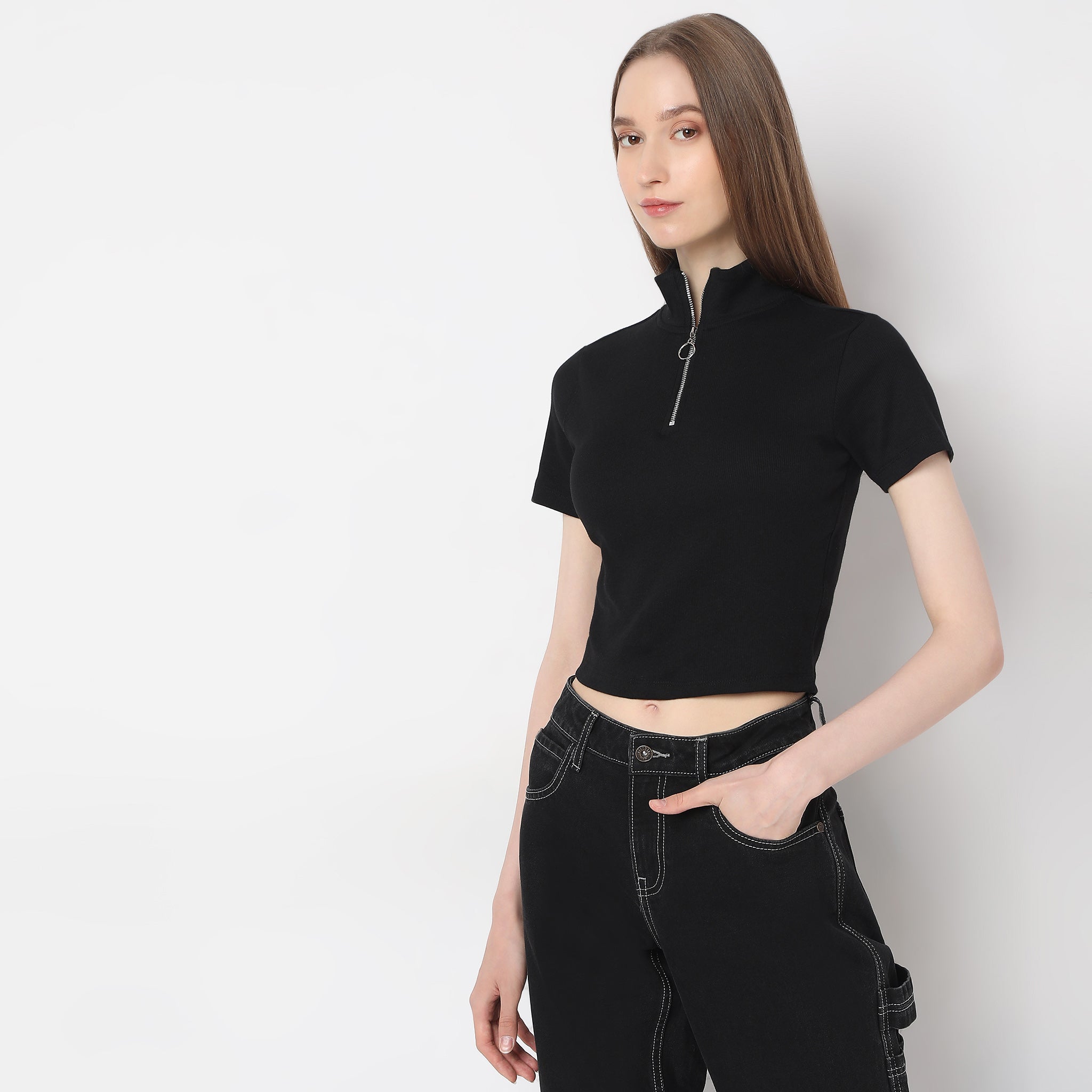 Regular Fit Solid T-Shirt