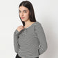 Striped Round Neck Full Sleeve T-Shirt