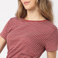 Fitted Striped Betty With Side Ruching T-Shirt