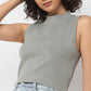 Buy Women Fitted Solid Sleeveless T-Shirt  - Style Union