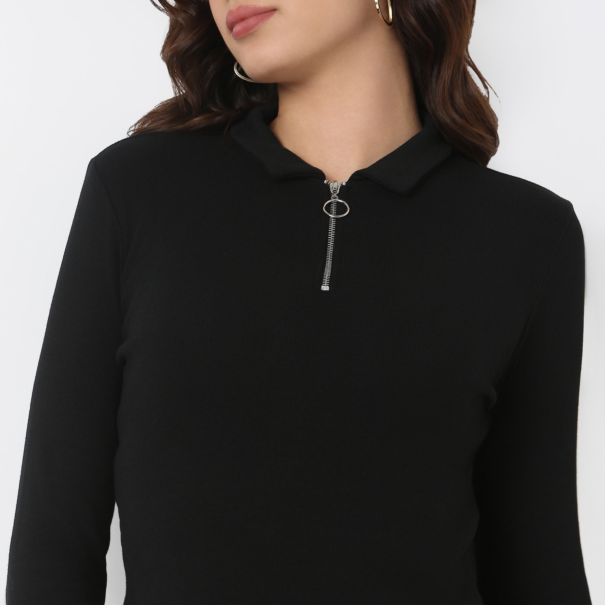 Buy Women Fitted Solid Short Sleeve T-Shirt  - Style Union