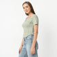 Slim Fit Short Sleeve Solid Betty Essential T-Shirt