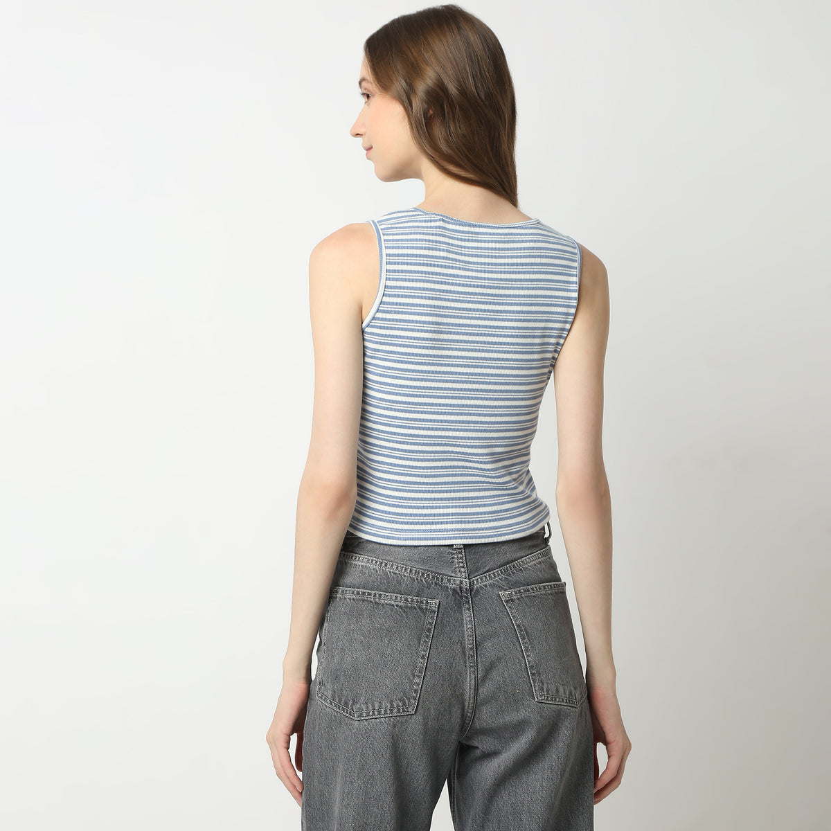 Slim Fit Striped Round Neck T-Shirt