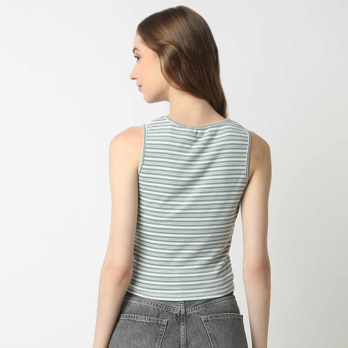 Slim Fit Striped Round Neck T-Shirt