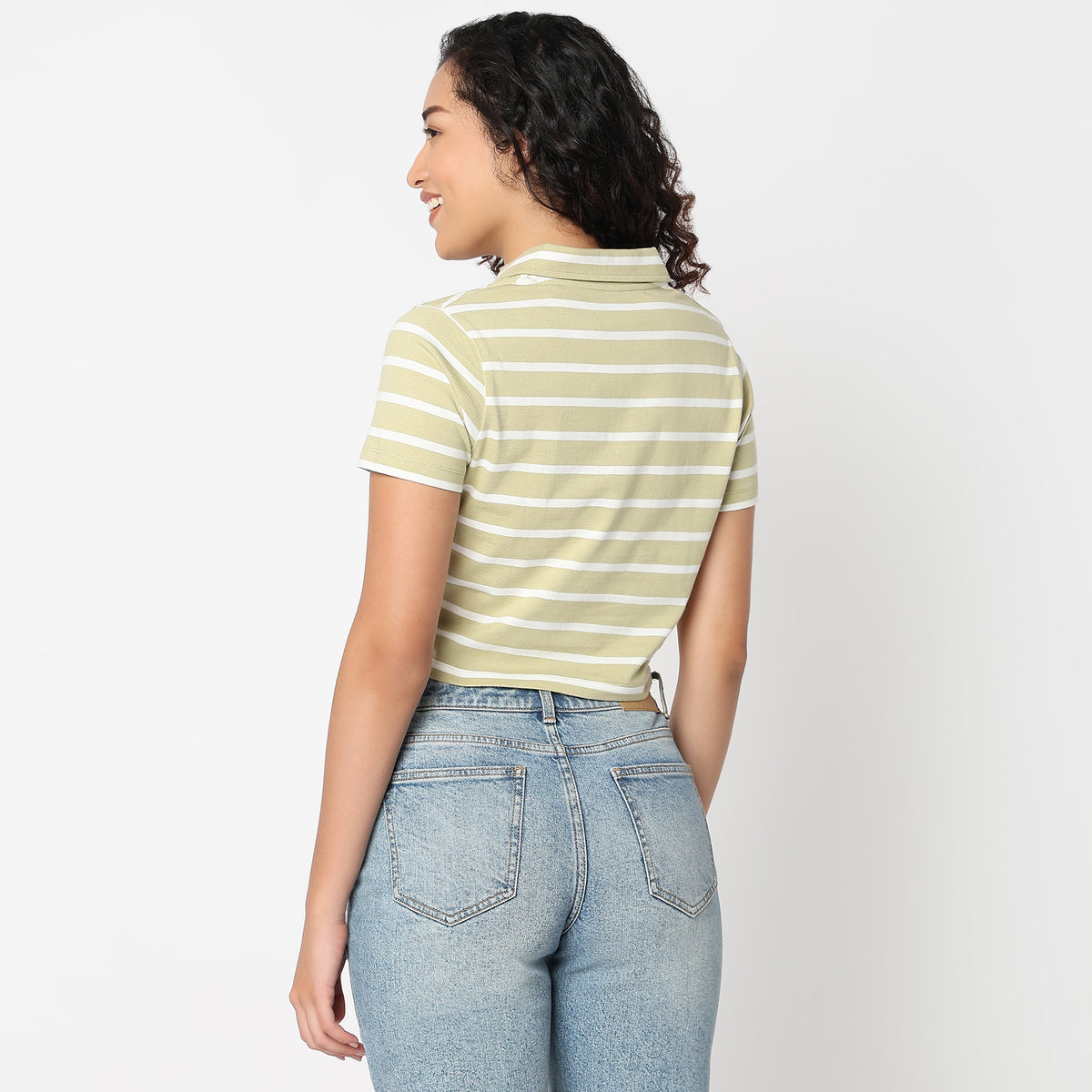 Betty Essential Polo Neck T-Shirt with Short Sleeves