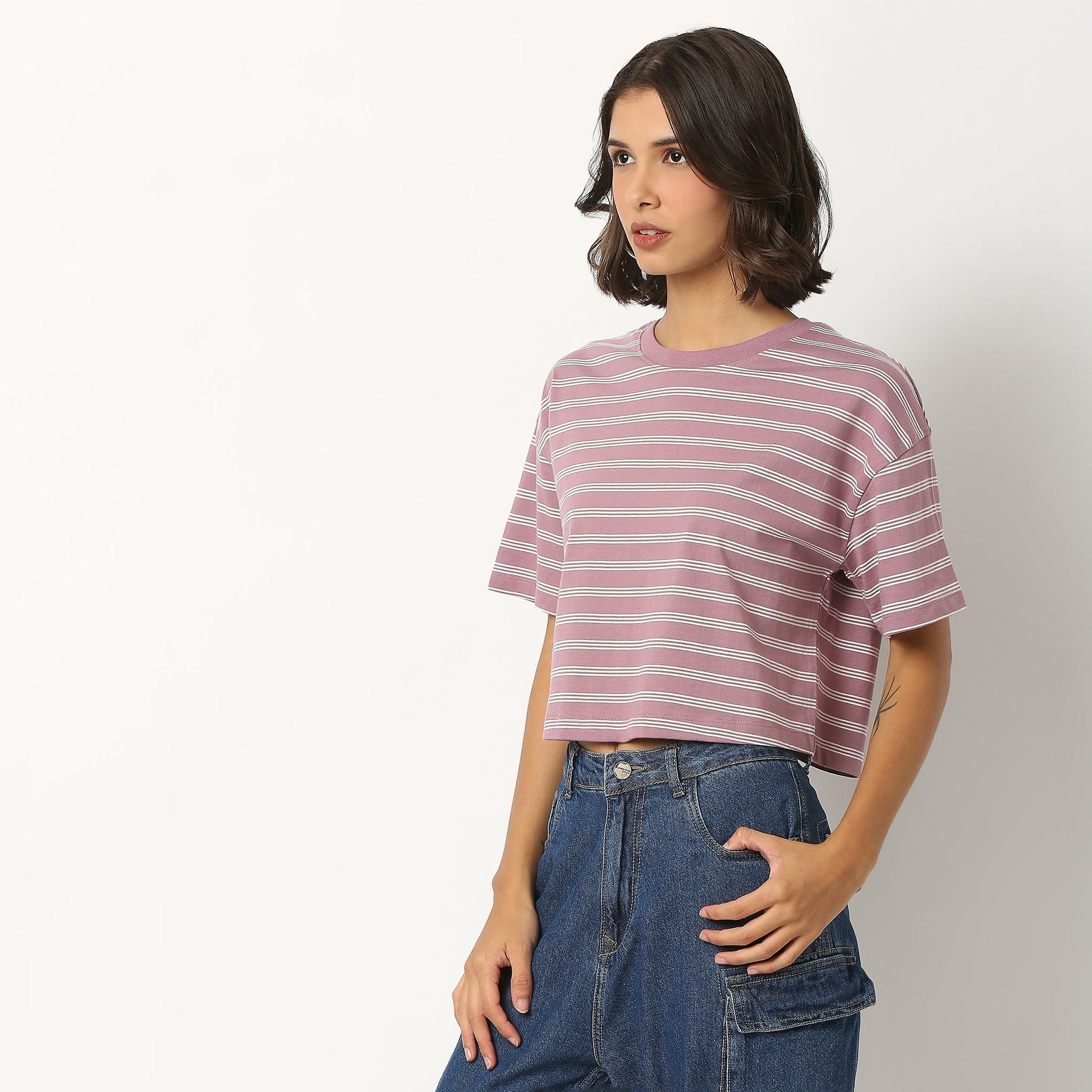 Betty Essential T-Shirt with Black and White Stripes