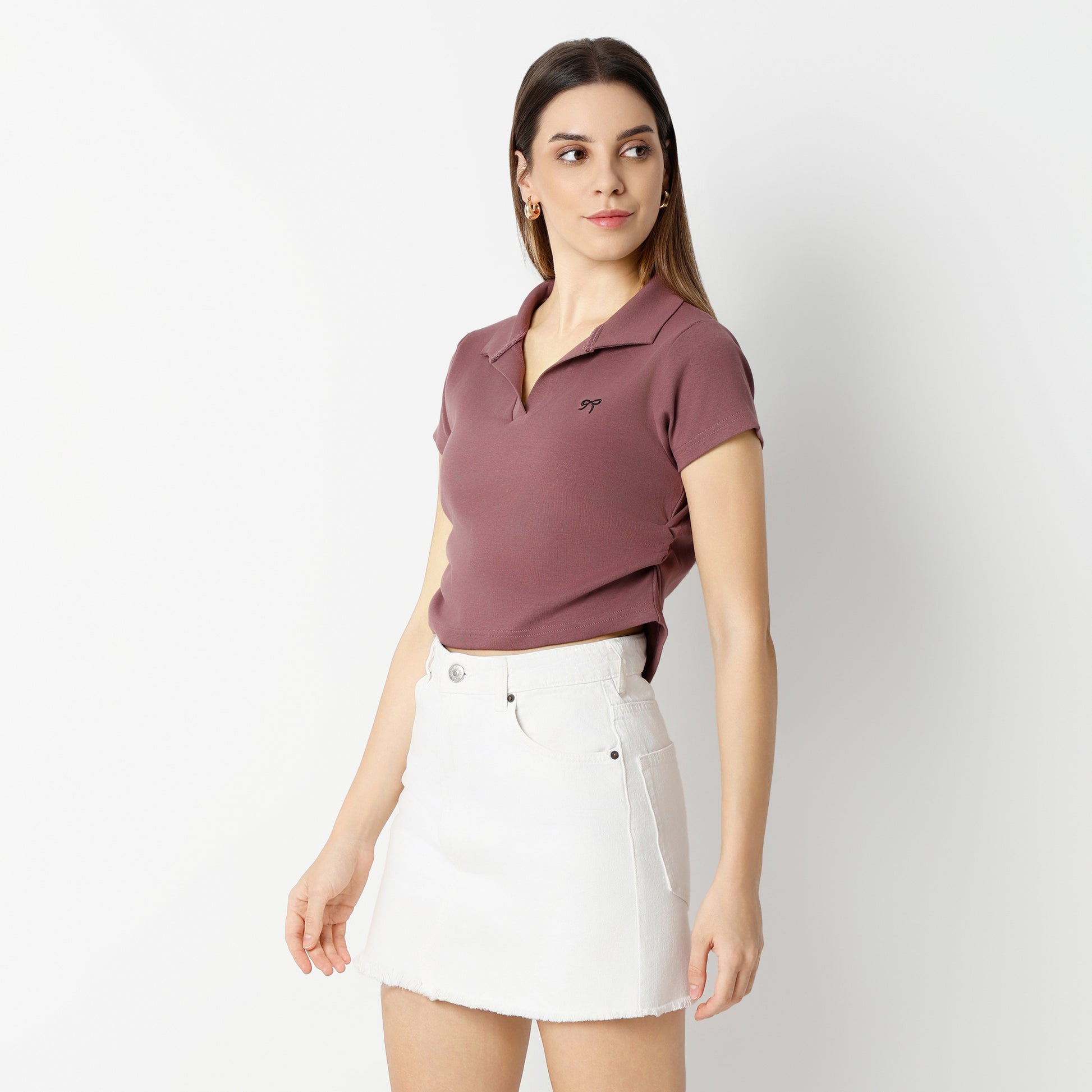 Slim Fit Solid Short Length T-Shirt